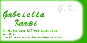 gabriella karpi business card